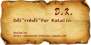 Dörnhöfer Katalin névjegykártya