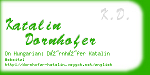 katalin dornhofer business card